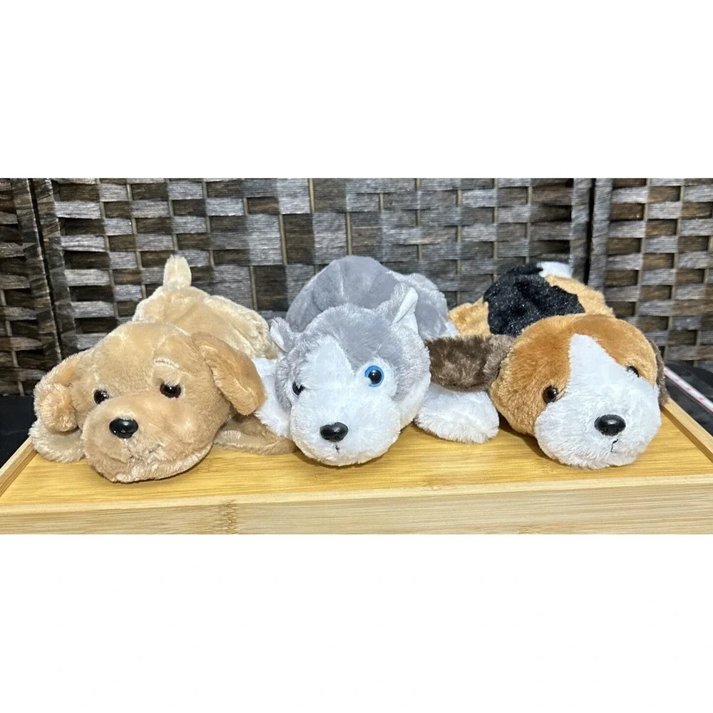 Three Dream Plush Puppies golf club head cover hand puppet